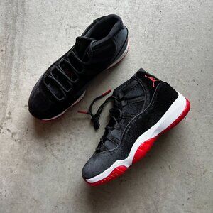 Jordan 11 Retro Bred Velvet DB5457-061 Women's 9 Luxury Basketball Sneakers